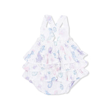 Load image into Gallery viewer, Angel Dear Floral Sea Creatures Ruffle Sunsuit
