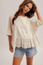 Load image into Gallery viewer, Katie Lace Ruffle Top | Ecru
