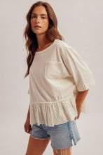 Load image into Gallery viewer, Katie Lace Ruffle Top | Ecru
