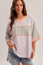 Load image into Gallery viewer, Audrey Striped Oversized Top | Lavender
