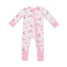 Load image into Gallery viewer, Princess Unicorns &amp; Castle Zipper Romper
