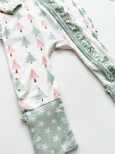 Load image into Gallery viewer, Sweet Christmas Trees Zipper Romper
