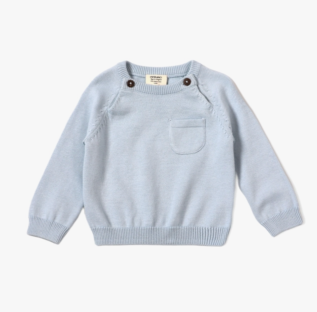 Milan Knit Set, Sky Blue