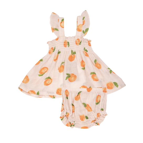 Peaches Smocked Set