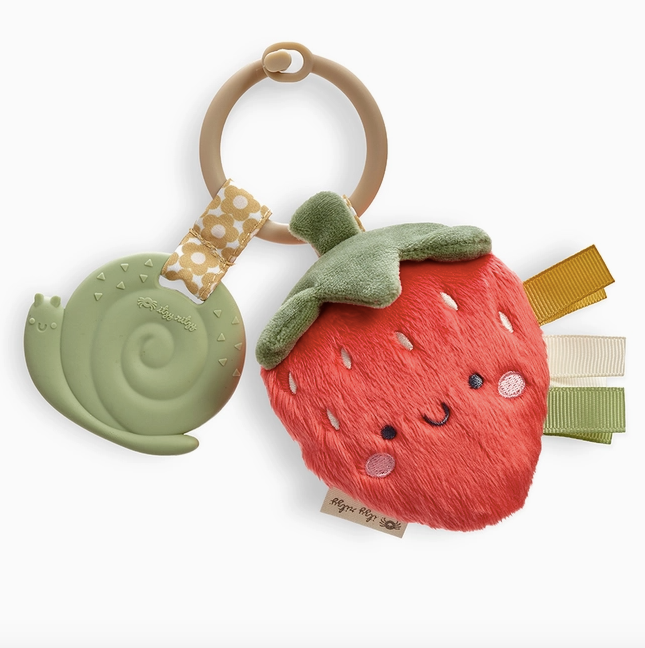 Itzy Pal™ Plush + Teether, Strawberry