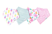 Load image into Gallery viewer, Summer Bandana Bib Set (4-pack)
