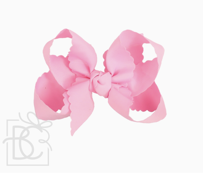 Scalloped Edge Bow | Pink