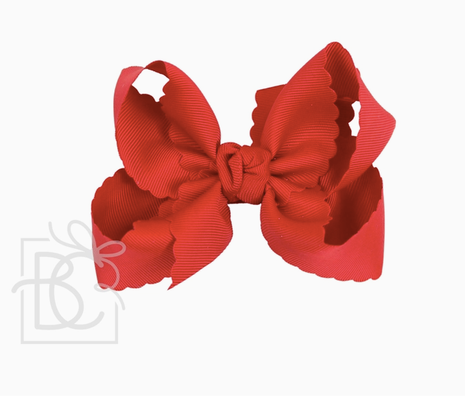 Scalloped Edge Bow | Red