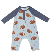 Load image into Gallery viewer, Football Raglan Romper
