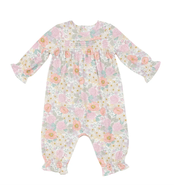 Peonies & Roses Smocked Romper