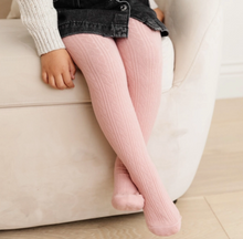 Load image into Gallery viewer, Cable Knit Tights | Blush
