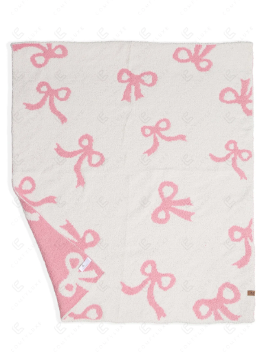 Comfy Luxe Pink Ribbon Blanket