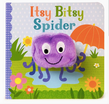 Load image into Gallery viewer, Itsy Bitsy Spider Nursery Rhyme Finger Puppet Book
