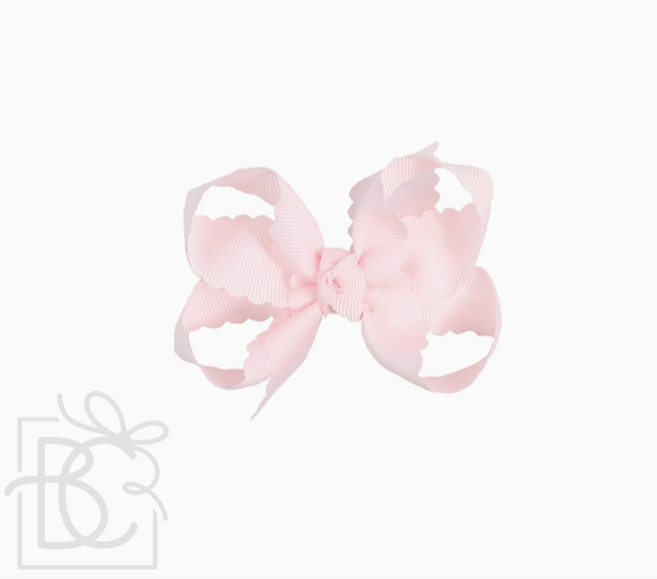 Scalloped Edge Bow | Powder Pink