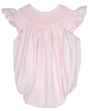 Catherine Pearl Smocked Bubble | Pink