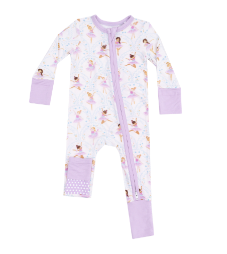 Bow Ballerinas Zipper Romper