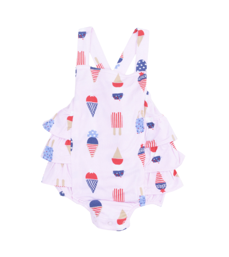 American Ice Cream Ruffle Sunsuit | Pink