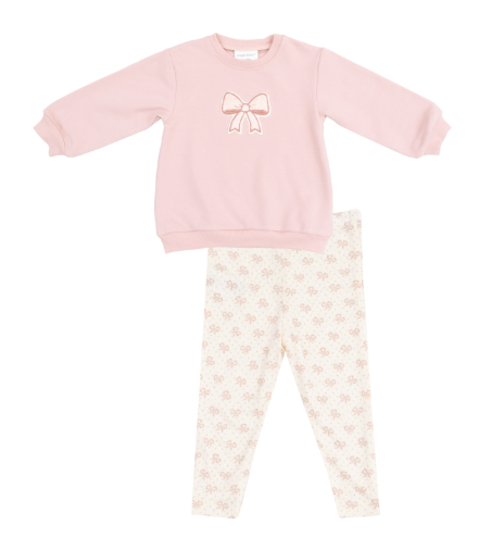Bow French Terry Oversized Sweatshirt + Leggings