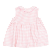 Load image into Gallery viewer, Mini Gingham Peter Pan Button Front Dress
