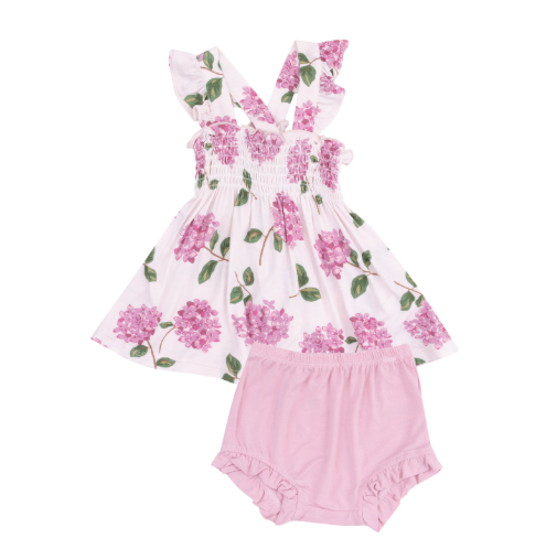 Hydrangea Ruffle Smocked Set