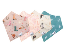 Load image into Gallery viewer, Cheyenne Bandana Bib Set (4-pack)
