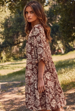 Load image into Gallery viewer, Boho Baby Doll Dress | Mocha Wave
