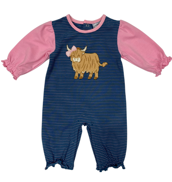 Highland Cow Ruffle Romper