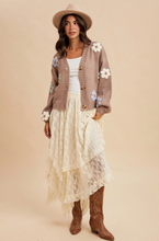 Load image into Gallery viewer, Darling 3D Floral Cardigan | Mocha
