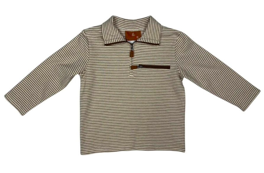 Kingston Zip Pullover | Brown
