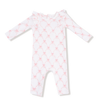 Load image into Gallery viewer, Ribbon Bow Trellis Romper
