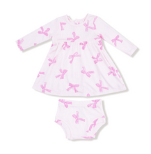 Load image into Gallery viewer, Pretty Bows Dress + Bloomer
