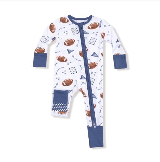 Touchdown Time Zipper Romper