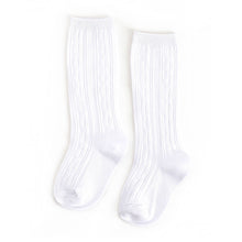 Load image into Gallery viewer, Cable Knit Knee High Socks | White
