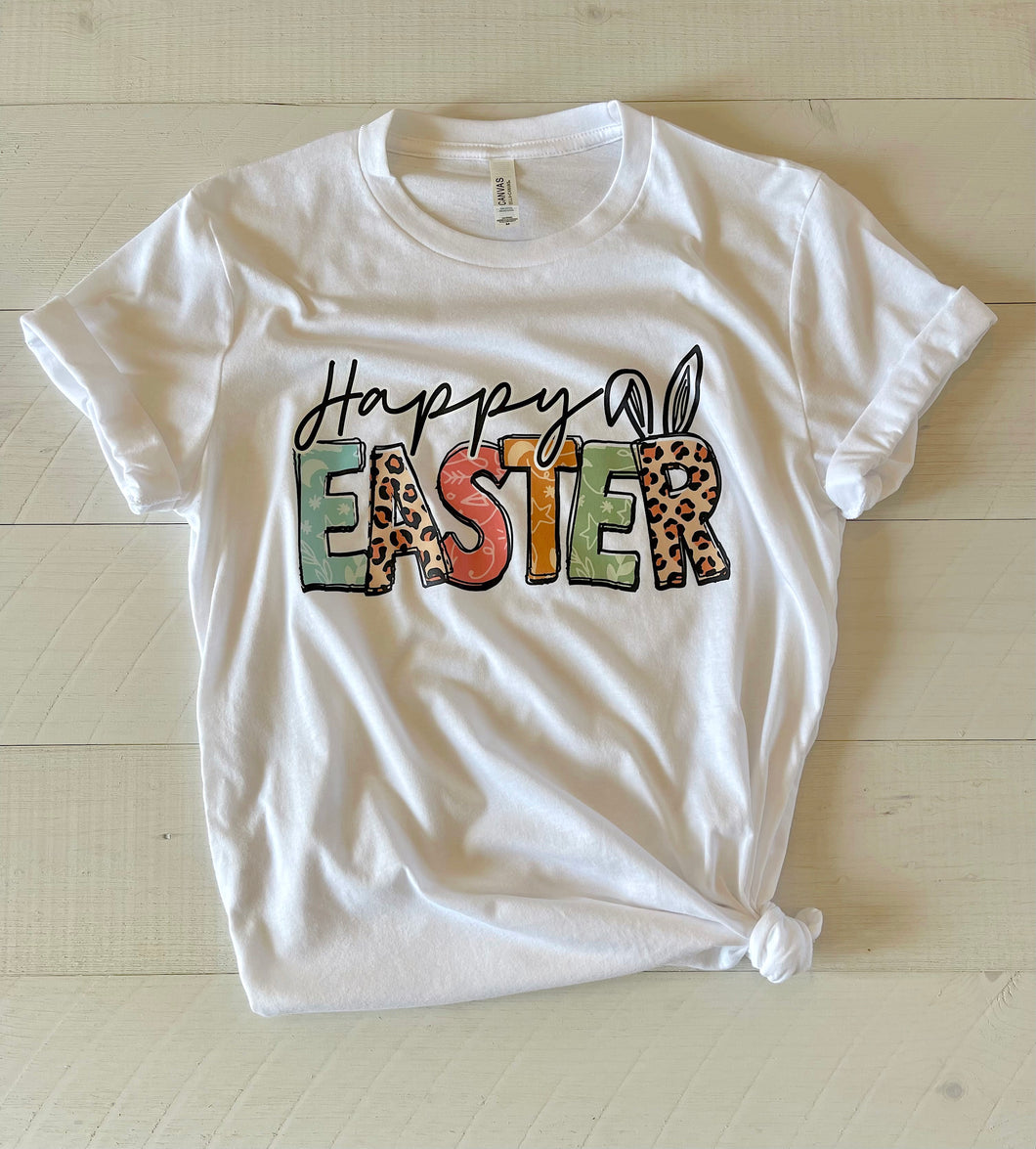 Happy Easter Tee, white